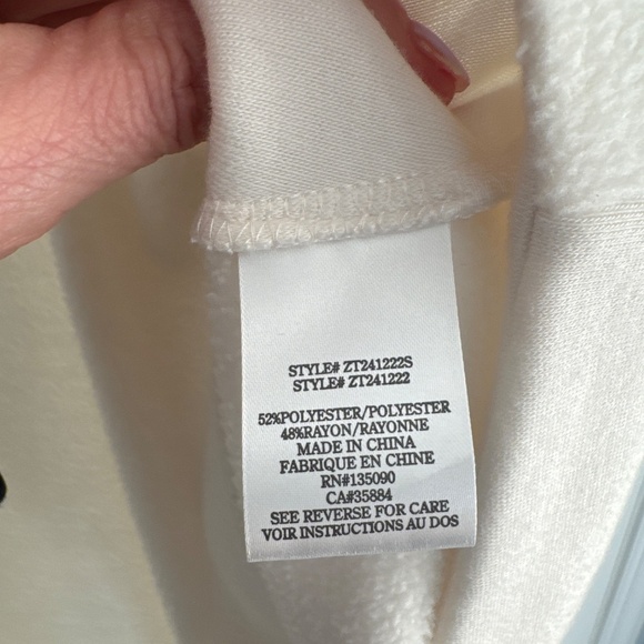 Oversized fleece shrug cardigan- cream color- size XS/S - Picture 3 of 4